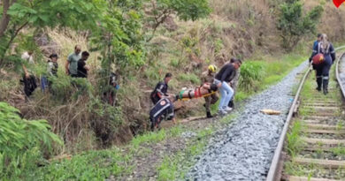 Homem é resgatado dentro de mata com ferimentos no rosto às margens da ferrovia, em Valparaíso