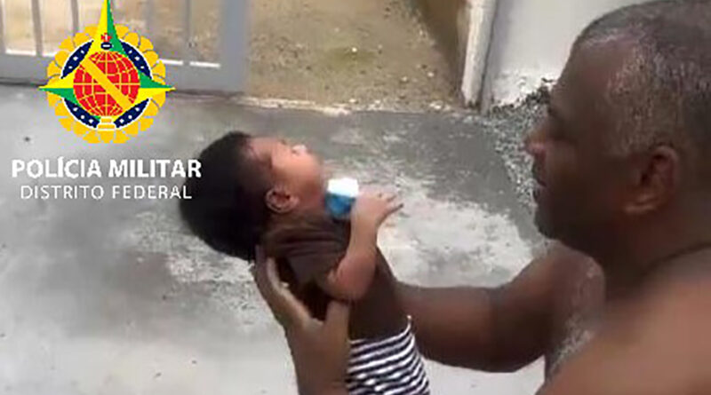 Sargento de folga da PMDF salva bebê de 1 mês que estava engasgado em Cidade Ocidental