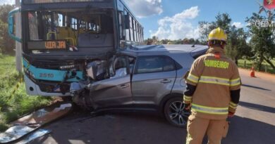 Motorista morre após bater de frente com ônibus da UTB de Cidade Ocidental