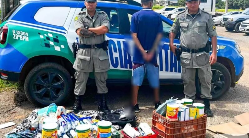 PMGO prende homem por furtar farmácia em Valparaíso de Goiás