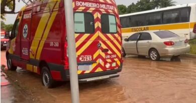Bombeiros resgatam 94 crianças de creche alagada após fortes chuvas em Goiás