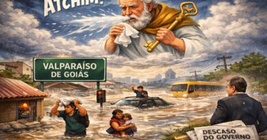 São Pedro espirrou — e, como de costume, Valparaíso de Goiás alagou