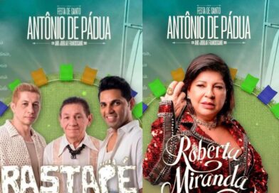 Rastapé e Roberta Miranda são as atrações da Festa de Santo Antônio neste fim de semana em Cidade Ocidental
