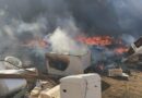 Incêndio de grandes proporções atinge fábrica de reciclagem em Luziânia