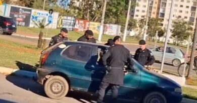 Ação da PM com apoio do Graer é registrada por morador em Valparaíso de Goiás