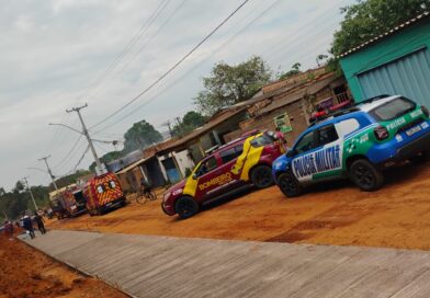 Homem é encaminhada para atendimento médico após incêndio em residência em Luziânia