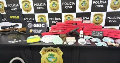 Casal é preso com 20 kg de maconha, armas e colete balístico em Valparaíso de Goiás
